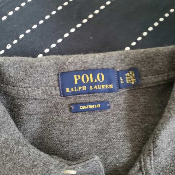 Polo Ralph Lauren| Logo Polo Short Sleeve Custom Fit Gray Size Large - Picture 4 of 6